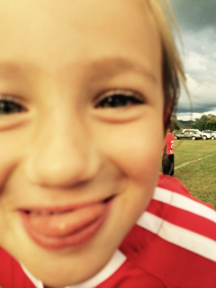 ...then she licks. Yep, she licked my phone.